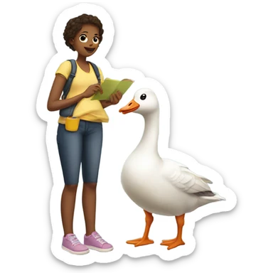 Goose babysitter sticker