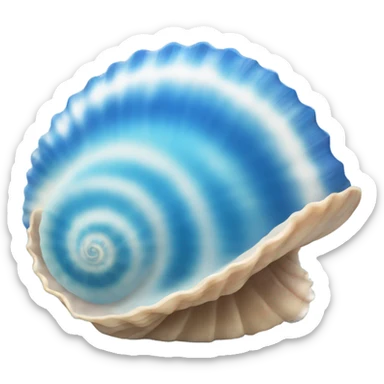 blue sea shell sticker