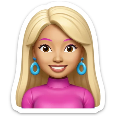 nicki minaj as a bobblehead sticker