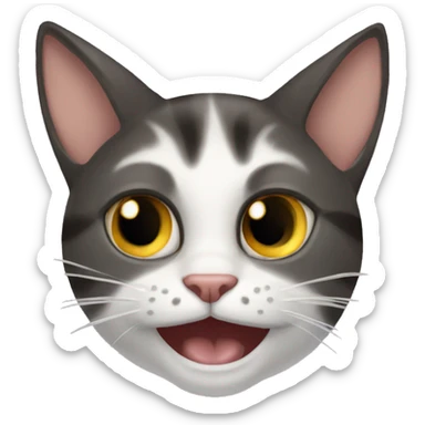 Crazy cat sticker
