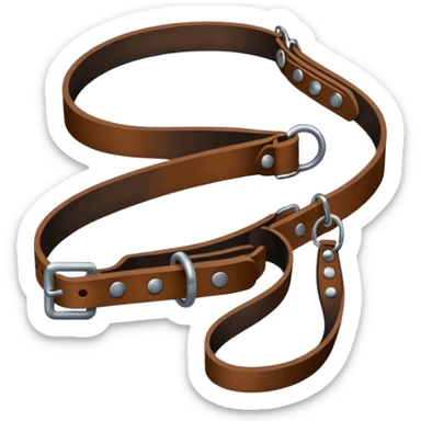 Leash – black collar with leash hanging sticker