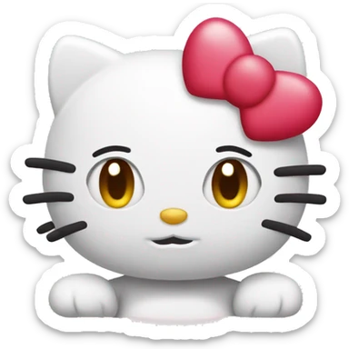 hello kitty with a heart sticker