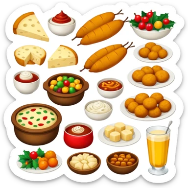 romanian christmas food types sticker