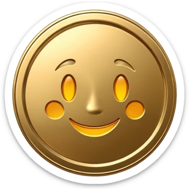 generate a token like a regular, real-life coin  sticker