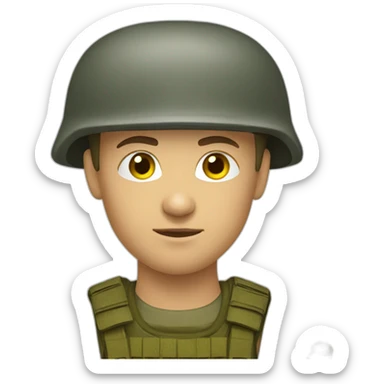 Ukrainian soldier sticker