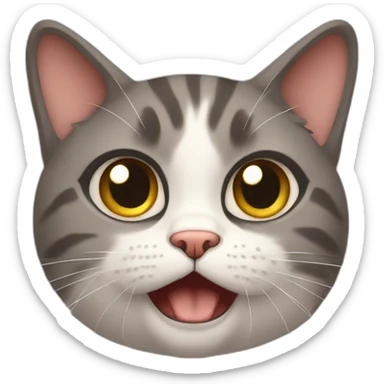 A perplexed cat sticker
