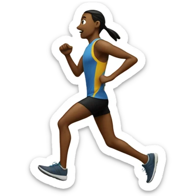 runner with map sticker