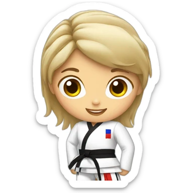 Taekwondo girl sticker