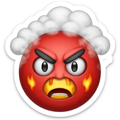 furious emoji with steam coming out of ears sticker
