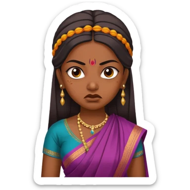 indian angry mom sticker
