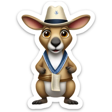 Rabbi kangaroo  sticker