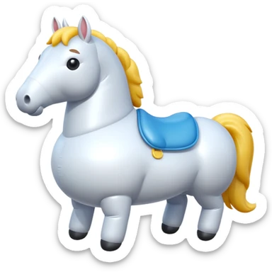 puffy inflatable fat horse   sticker