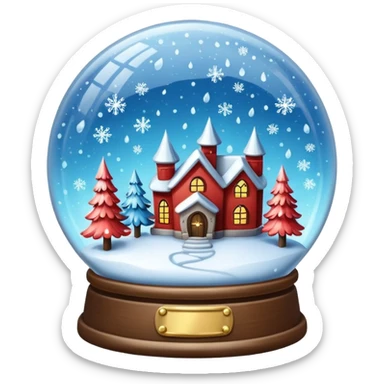 snow globe winter fantasy sticker