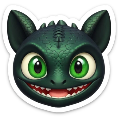 Toothless face only from how to train your Dragon sticker