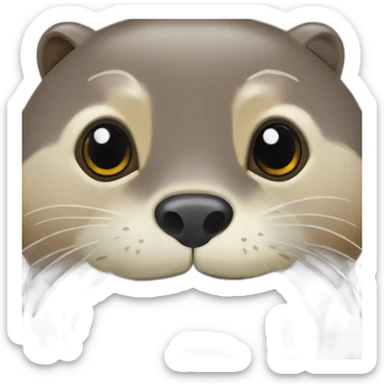 Loutre avec une noisette sticker
