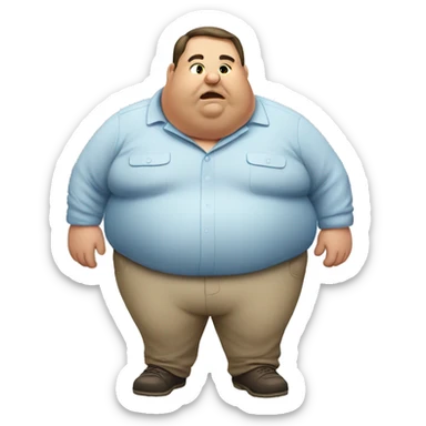 Fat guy sticker