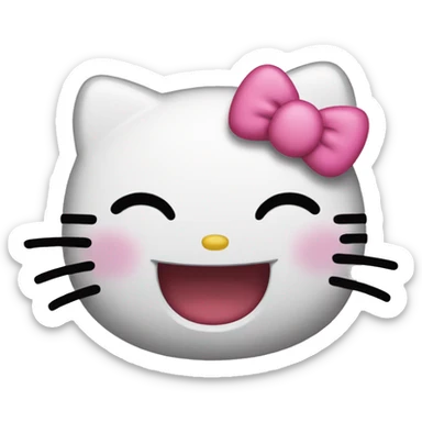 Hello kitty laughing crying emoji  sticker