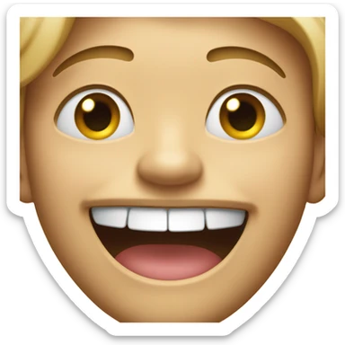 A face that is laughing really hard sticker