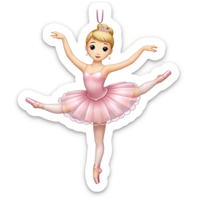 ballerina glass ornament sticker