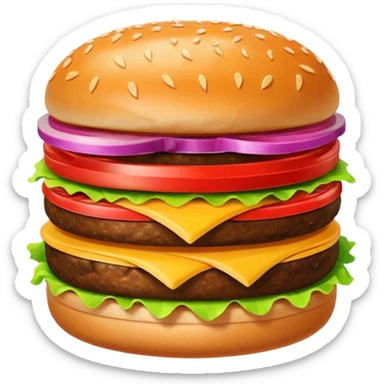 hamburger 2d art style icon sticker