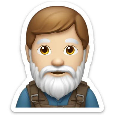 garden gnome with brown hair sticker