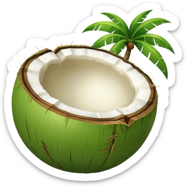 Green Coconut  sticker