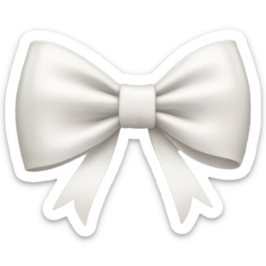 Whiteish bow sticker