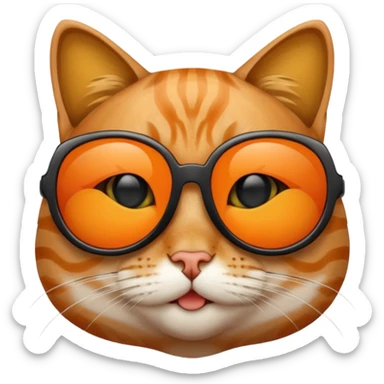 Cat with sunglasses sticker
