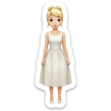  Dominatrix blonde hair in bun full body sticker