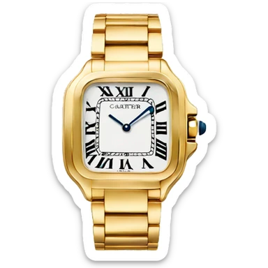 gold cartier watch sticker