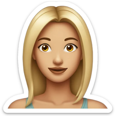 Beautifull girl face sticker