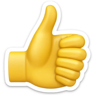 thumbs up emoji with two thumbs facing outwards  sticker