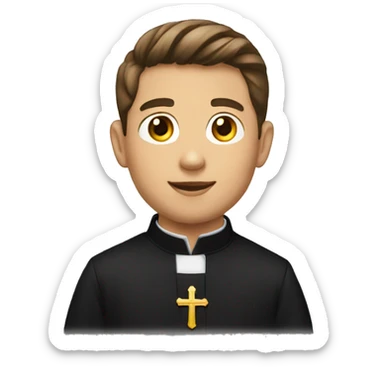 young catholic priest sticker
