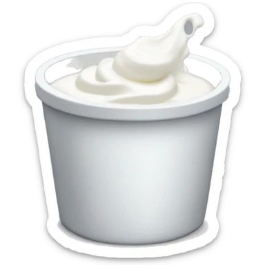 a tub of yogurt sticker