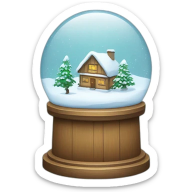 snowglobe sticker