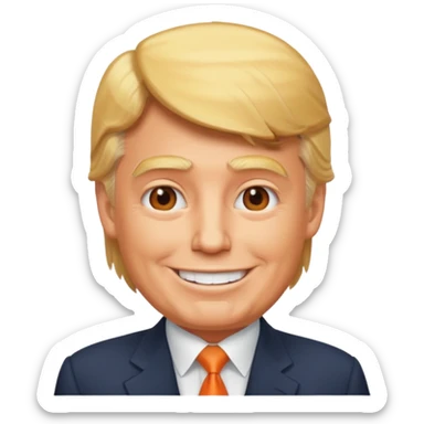 A Telegram emoji style of trump sticker