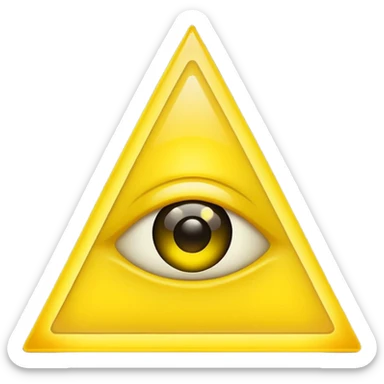 illuminati triangle glowing emoji style sticker
