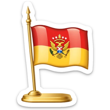 embassy with flag icon sticker