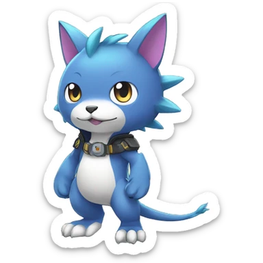cute kawaii cool edgy Digimon-Fakemon-animal full body sticker