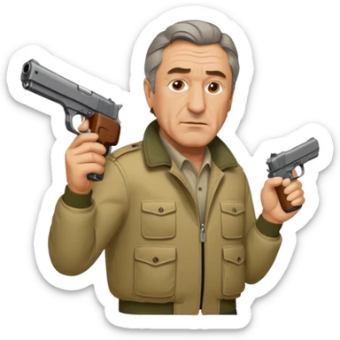 robert de niro dressed as taxi driver sticker