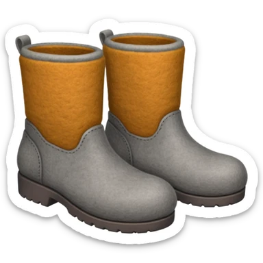 Russian felt boots made entirely of felted wool sticker