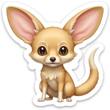 Fennec-Fox-Jerboa-Gerbil-chihuahua-hybrid, full body sticker