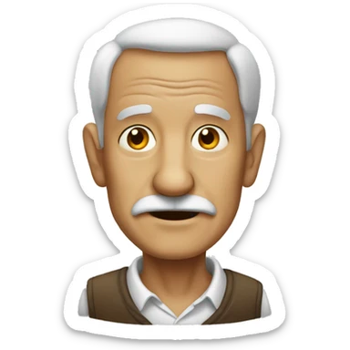  old bent man sticker