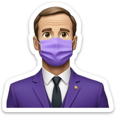 macron sur le dos d'une tortu violette sticker