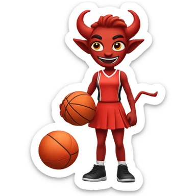 Netball devil sticker