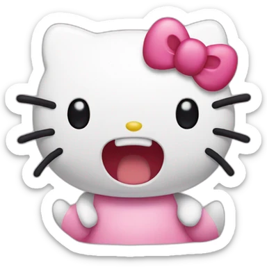 Shocked hello Kitty sticker