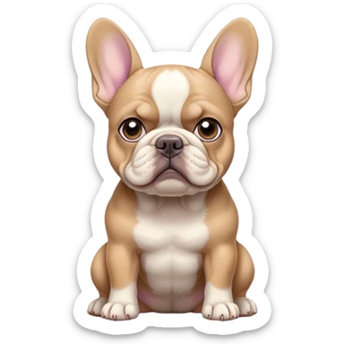 Lilac and tan French bulldog sticker