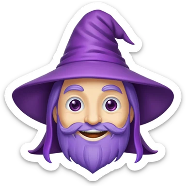 purple wizard laugh sticker