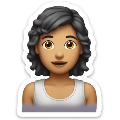 fille avec taches de rousseur  sticker