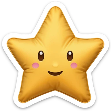 star shaped pillow sticker